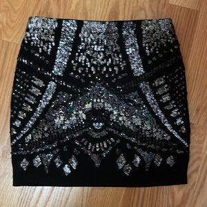 Express Sparkly Pencil Skirt
